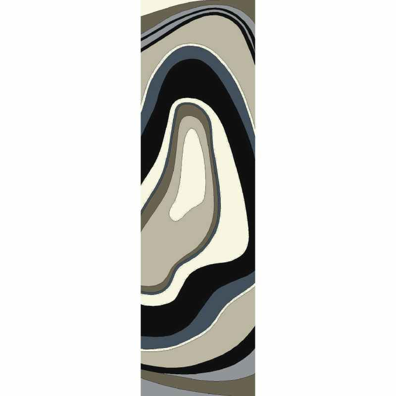 Habitat Aura Indoor Outdoor Abstract Runner Rugs Grey 477304