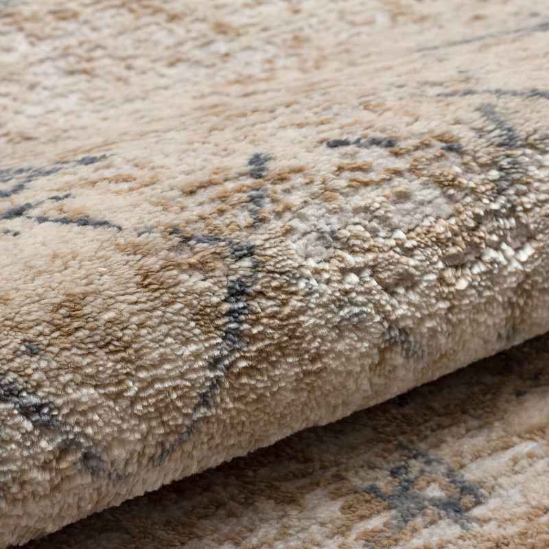 Luzon Abstract Runner Rug By Concept Loom LUZ804 in Ivory Taupe Beige