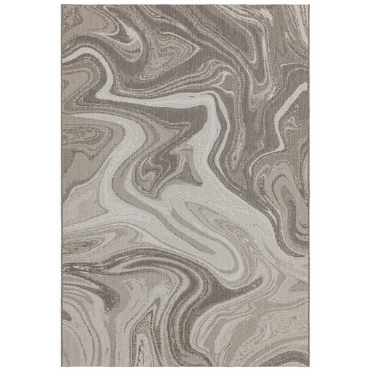 Patio PAT20 Marble Indoor Outdoor Rugs in Natural Beige