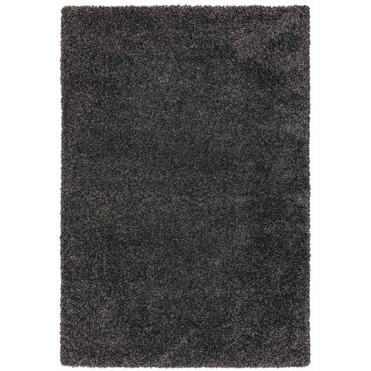 Ritchie Soft Plain Shaggy Rugs in Charcoal Grey