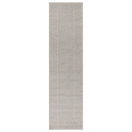 Muse MU09 Geometric Striped Woven Rug in Black Cream