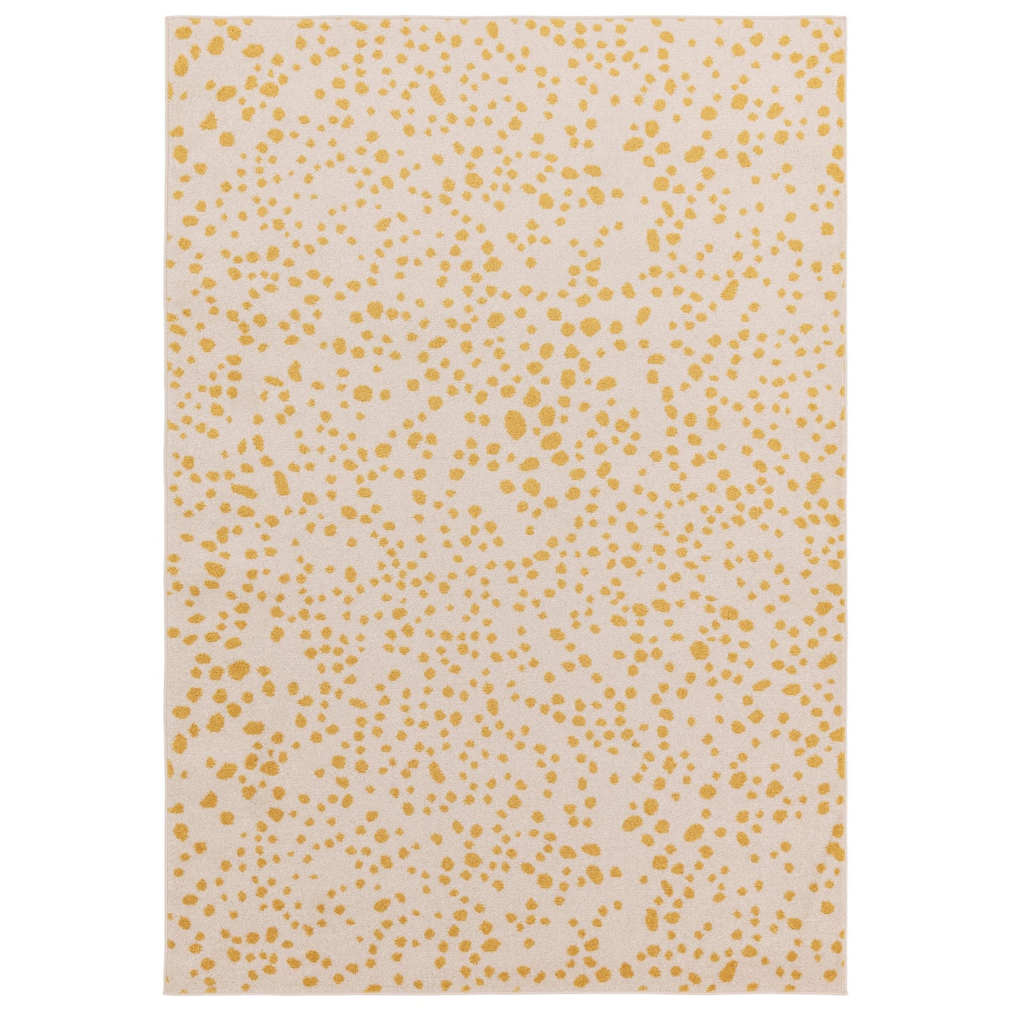 Muse MU12 Abstract Spotty Woven Rugs in Yellow Cream