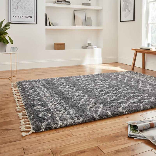 Aspen 1794 Boho Rugs in Grey Ivory