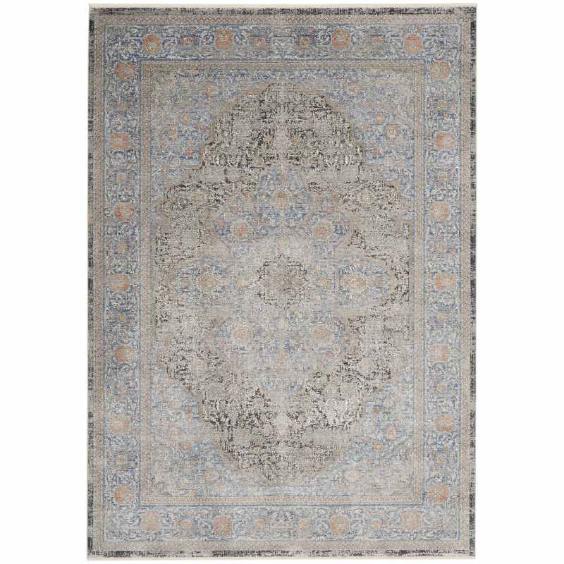 Starry Nights Traditional Medallion Rug STN07 in Blue