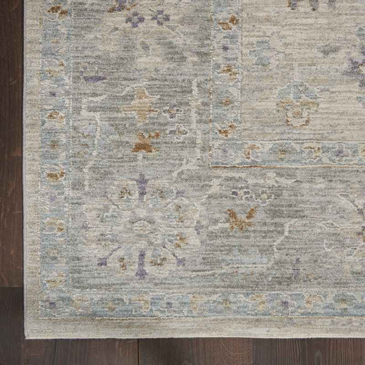 Infinite Persian Runner Rugs IFT01 in Light Grey