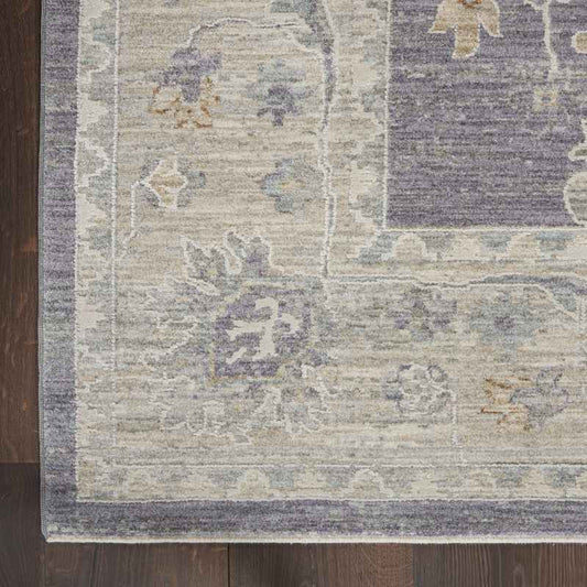 Infinite Persian Runner Rugs IFT03 in Charcoal Grey