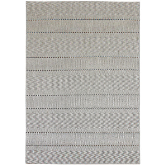 Patio Stripe PAT03 Chevron Indoor Outdoor Rugs in Beige