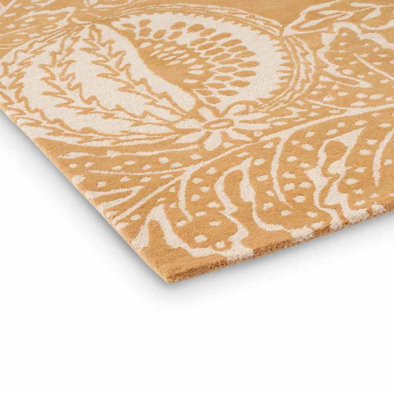 Cantaloupe 145206 Wool Rugs By Sanderson in Ochre Yellow