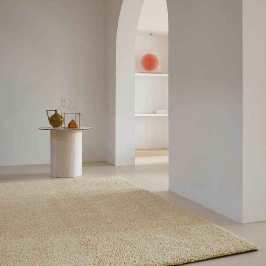 Trace Cut Shaggy Rugs in turmaric yellow 120906 By Brink and Campman