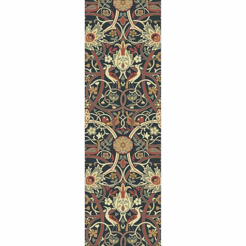 Bullerswood Runner Rugs 127308 in Indigo Red By William Morris