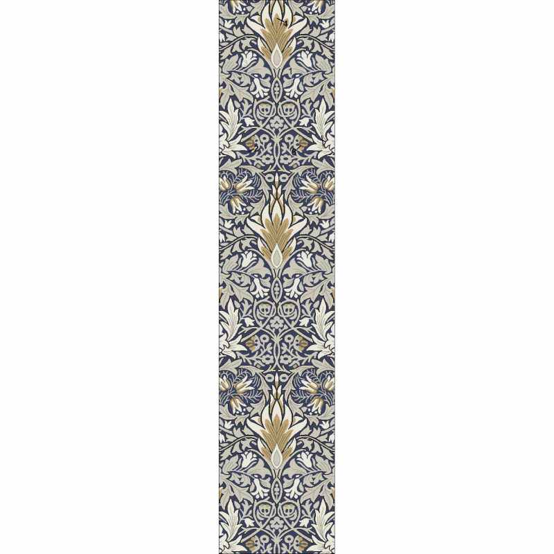 Snakeshead Runner Rugs 127208 in Indigo by William Morris