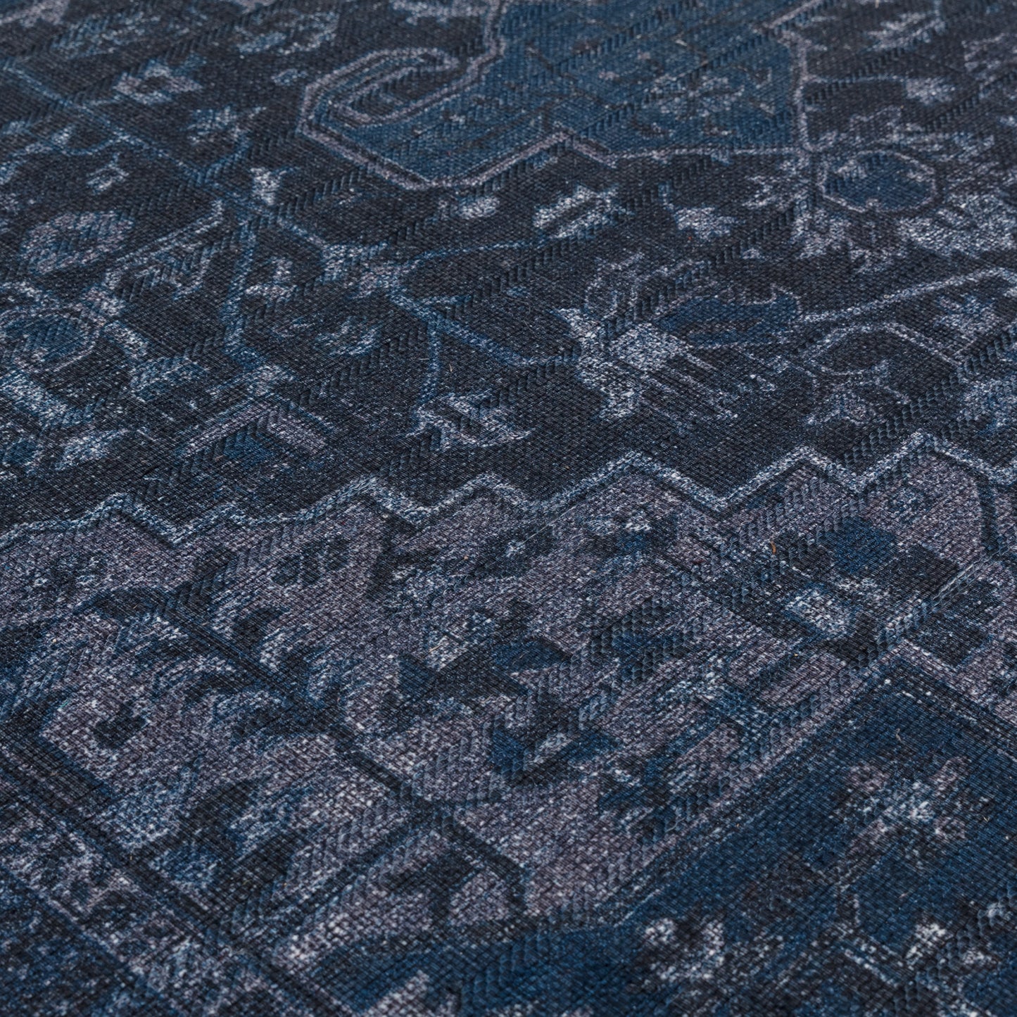 Kaya Sara KY15 Traditional Persian Floral Rugs in Navy Blue