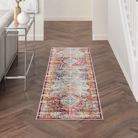 Vintage Kashan VKA09 Traditional Runner Rugs by Nourison in Multicolour