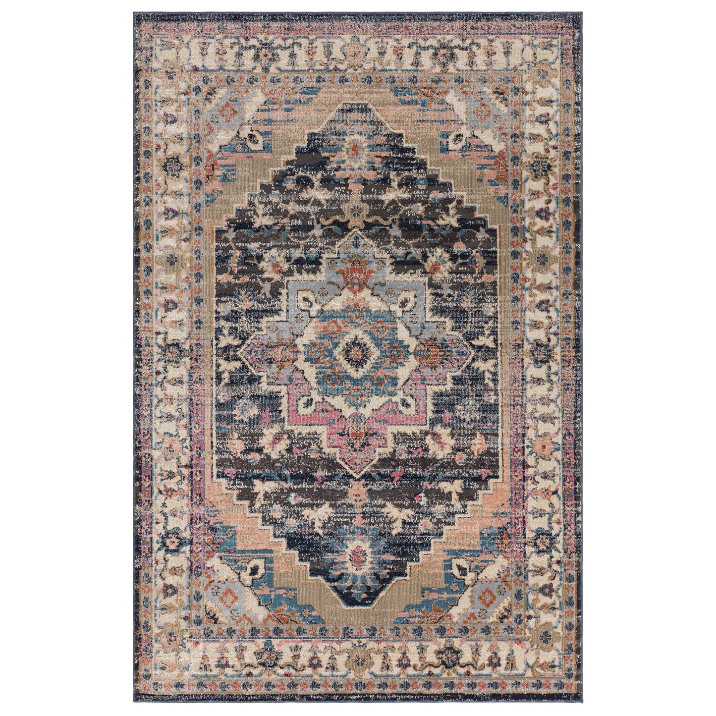 Zola Razan Traditional Persian Rugs in Charcoal