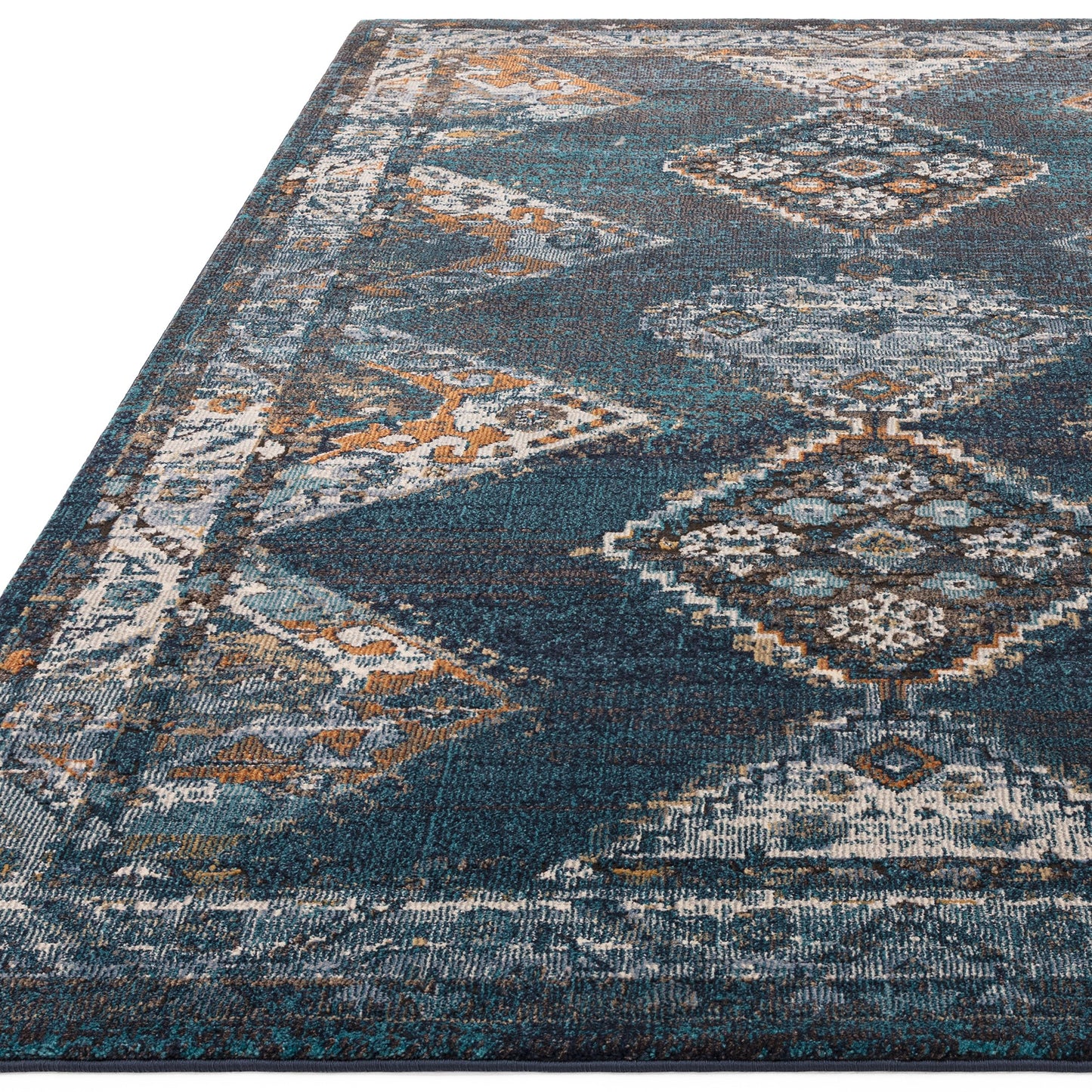 Zola Kian Traditional Persian Rugs in Teal Blue