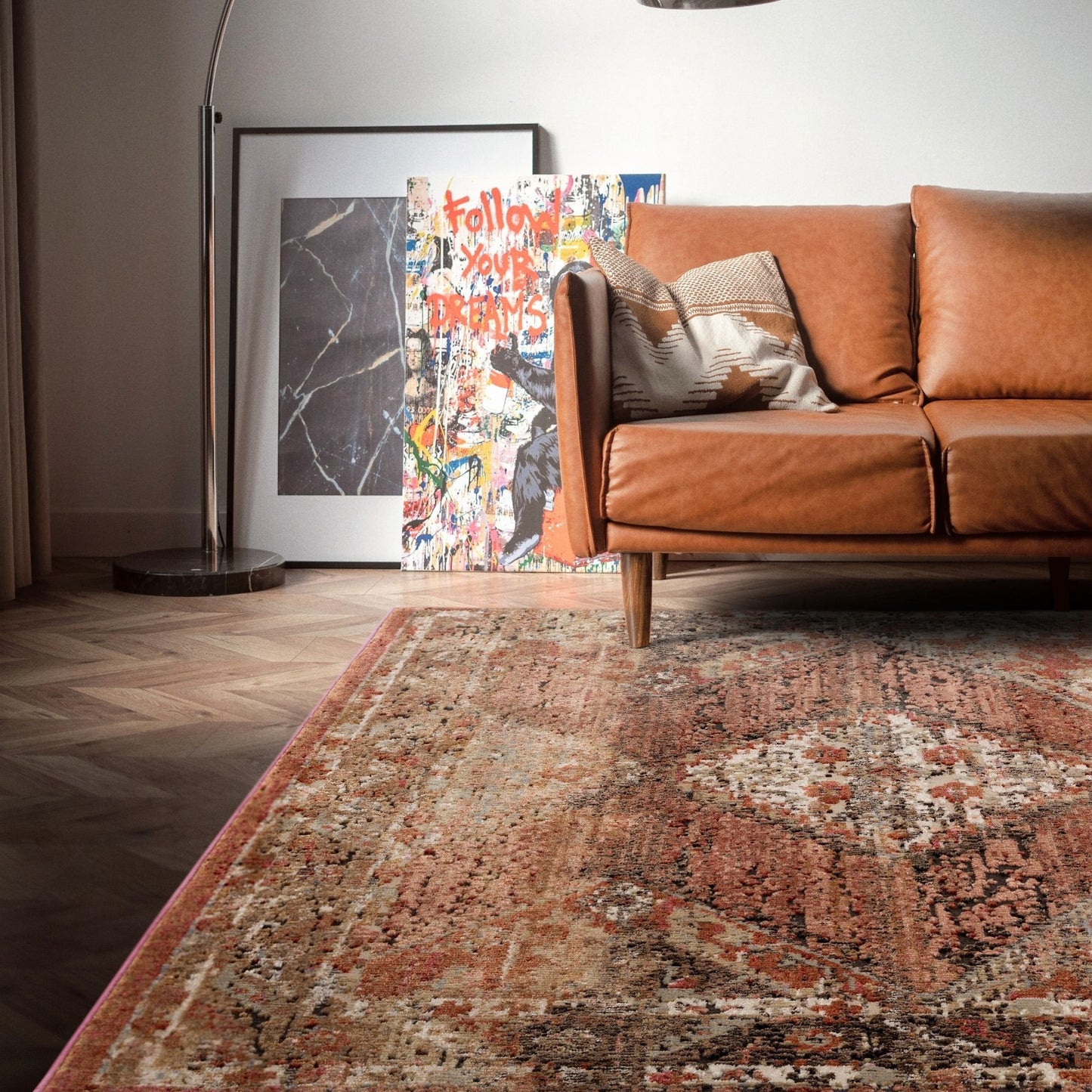 Zola Tark Traditional Persian Rugs in Orange