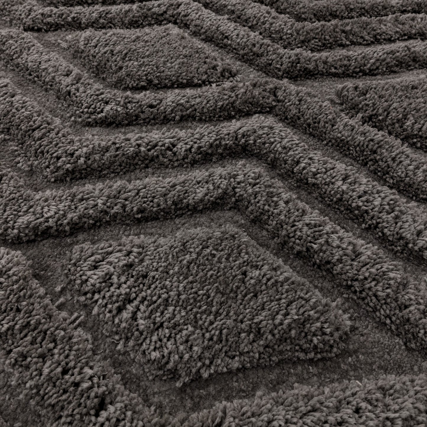 Harrison Soft Boho Shaggy Rugs in Charcoal Grey