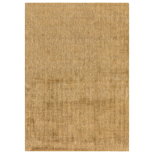 Aston Plain Viscose Rugs in Ochre Yellow