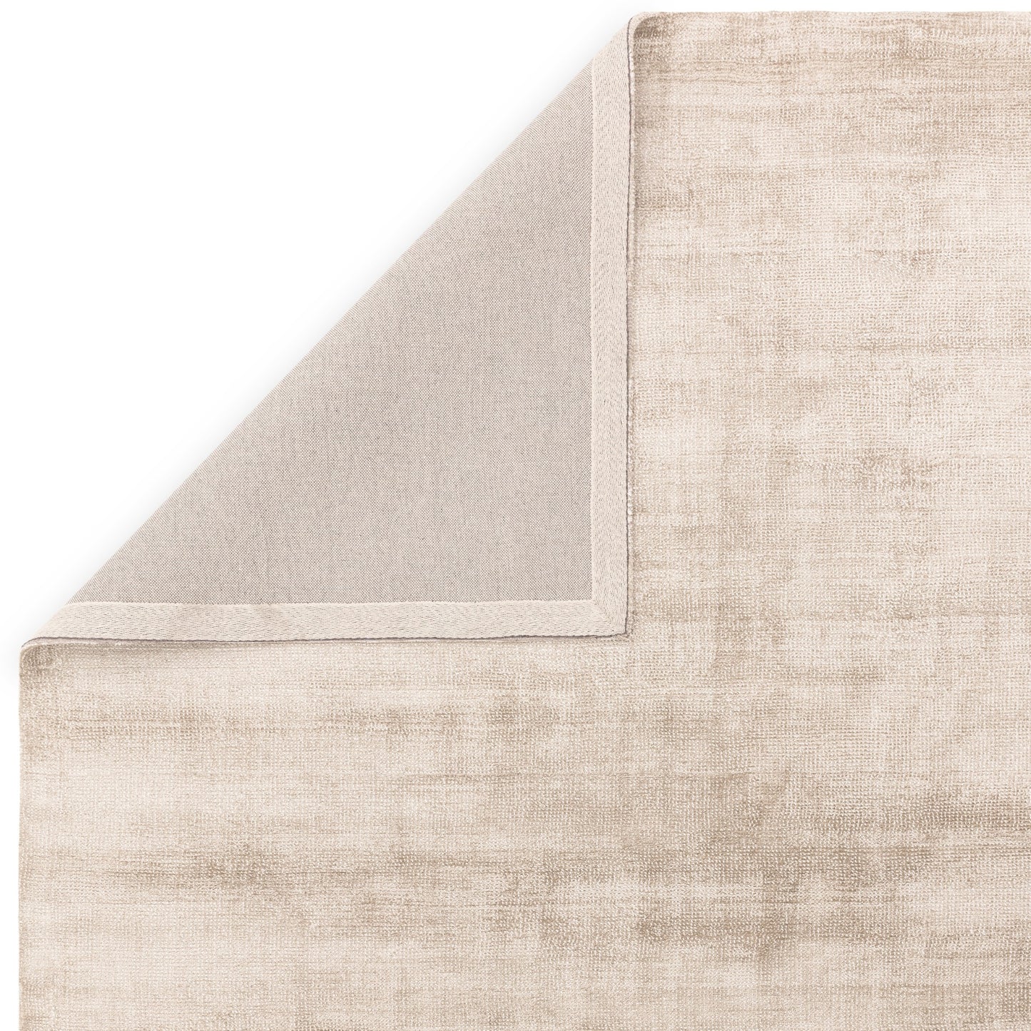 Aston Plain Viscose Rugs in Sand Beige