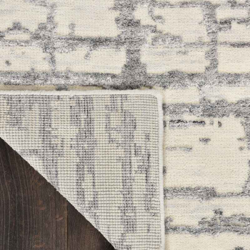 Luna Abstract Rugs LUN02 by Nourison in Ivory Grey