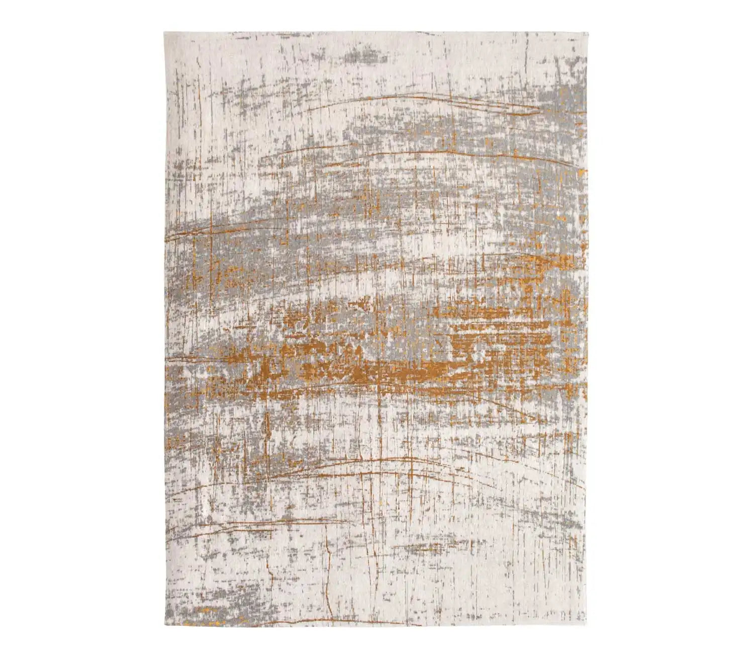 Louis de Poortere mad men columbus gold 8419 Grey Living Room Flat Weave Rug.