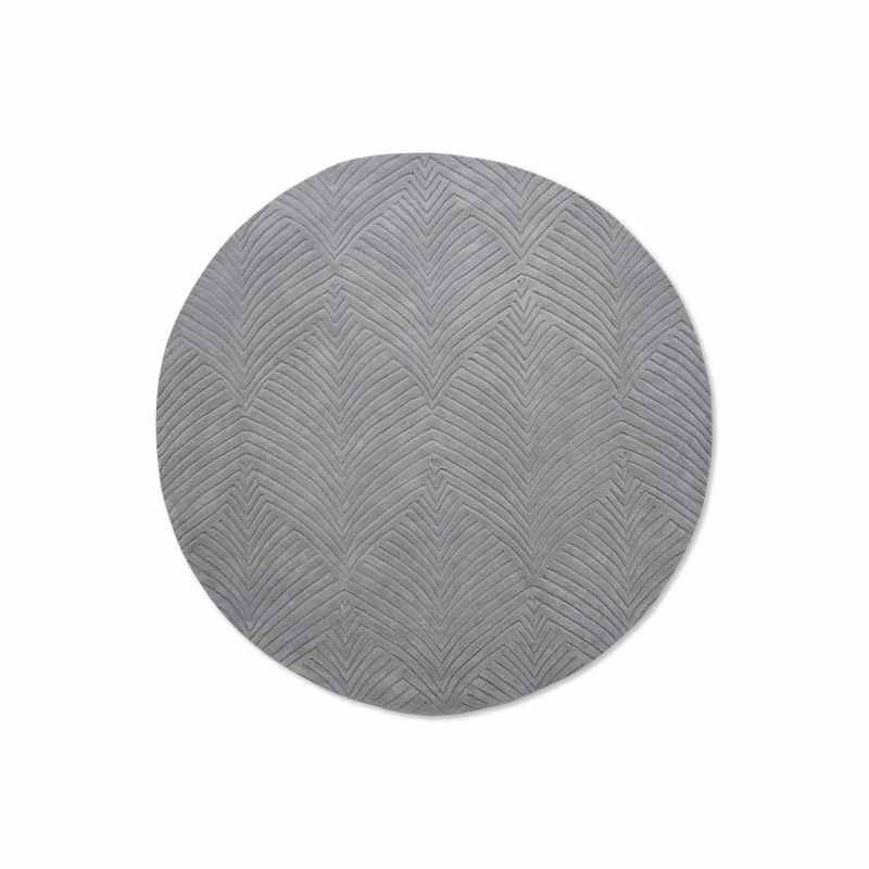 Round Grey Rug Wool Folia Round Wool Rugs 038904 by Wedgwood in Cool Grey – The Rug Seller