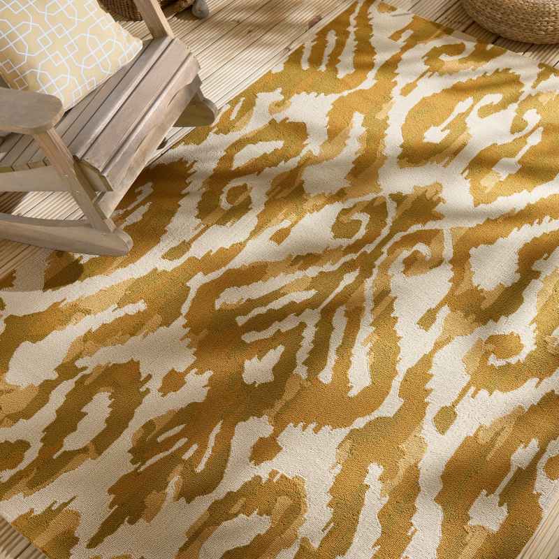 Kasuri Indoor Outdoor Rugs 446203 by Sanderson in Ochre