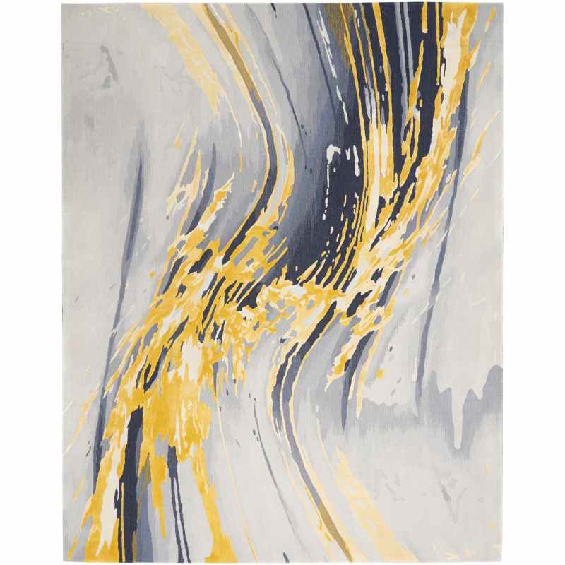 Prismatic Abstract Rugs PRS24 by Nourison in Grey Gold