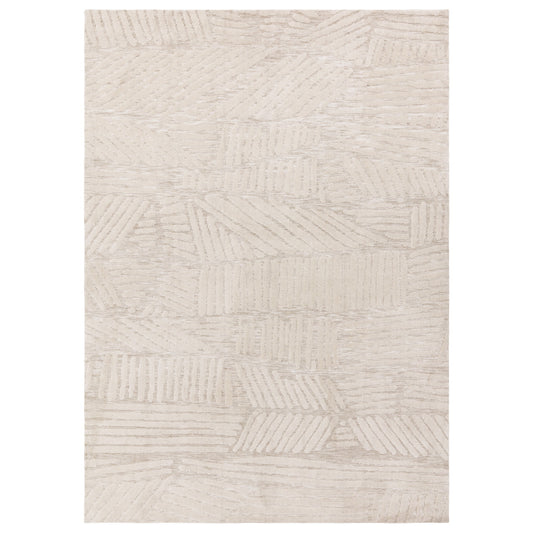 Mason Trapezium Modern Geometric Rugs in Cream White