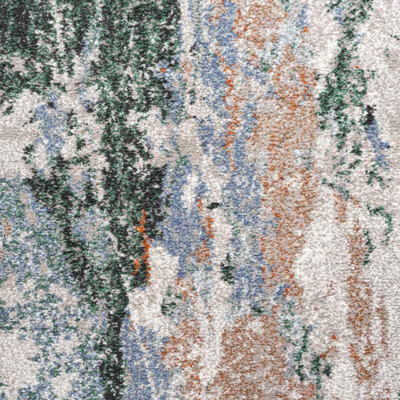 Quartz Modern Abstract Textured Rugs 83002 9262 in Grey Blue