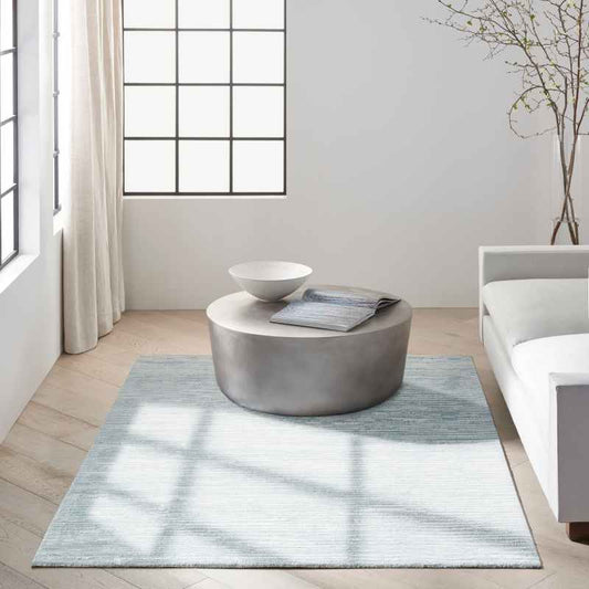 Calvin Klein Linear CK010 LNR01 Rugs in Light Blue