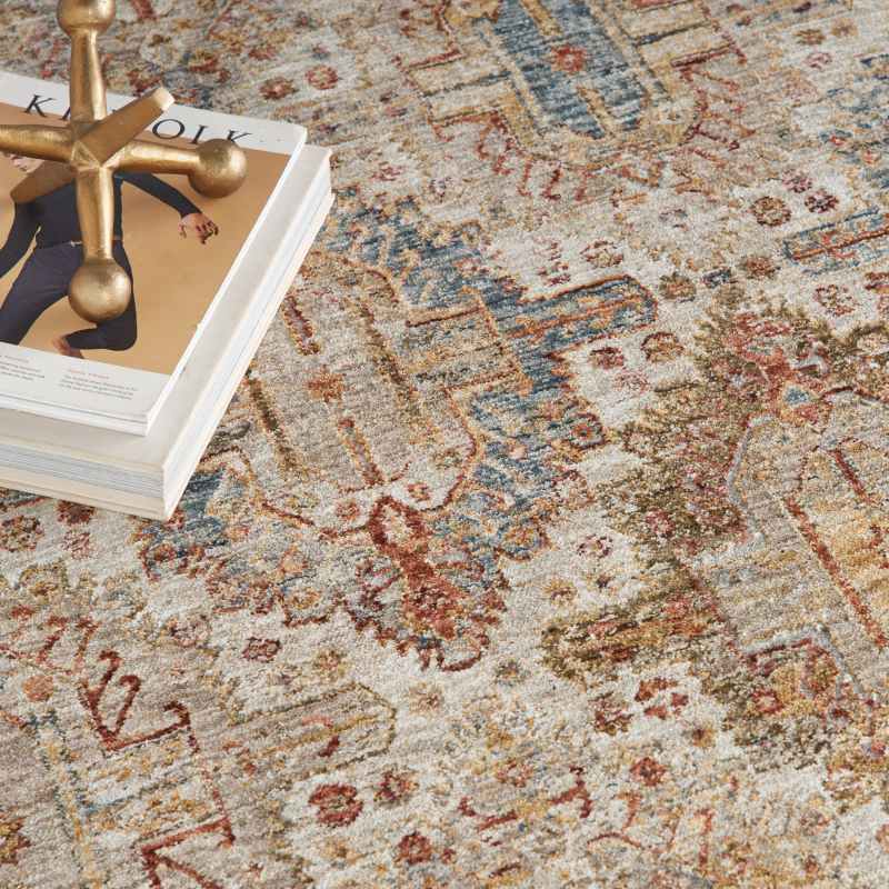 Sahar SHR01 Traditional Persian Rugs by Nourison in Ivory Multicolour