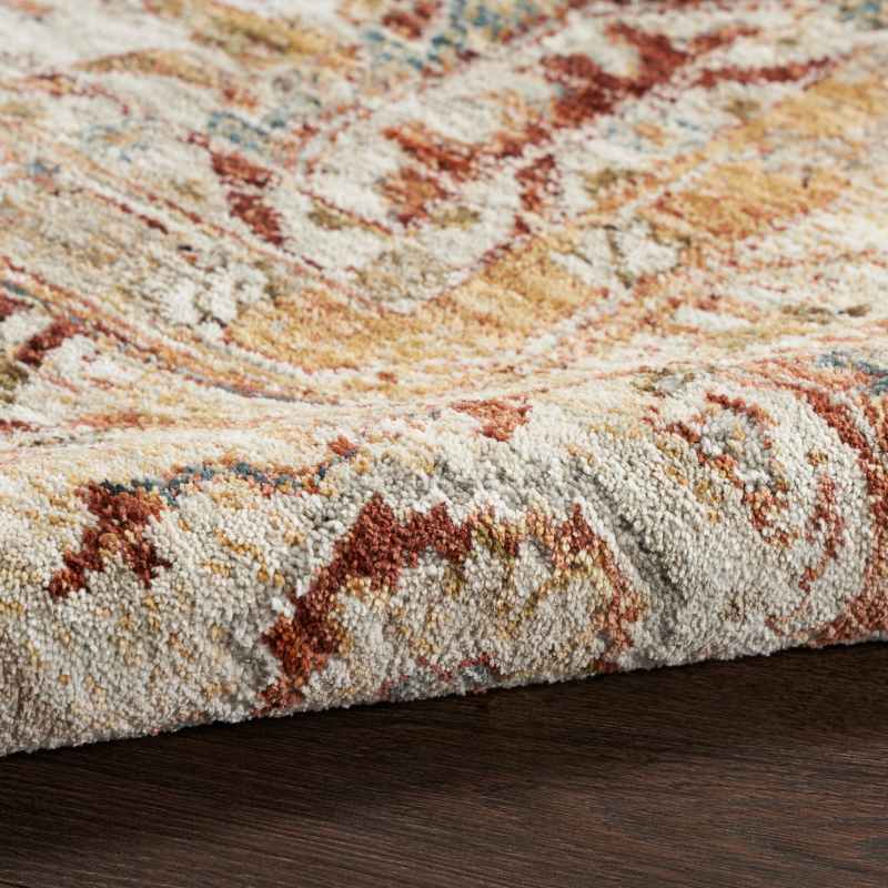 Sahar SHR02 Traditional Persian Rugs by Nourison in Rust Orange