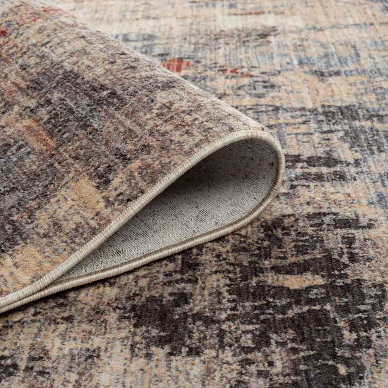 Alia 838GL Abstract Distressed Rugs in Anthra Rose Pink