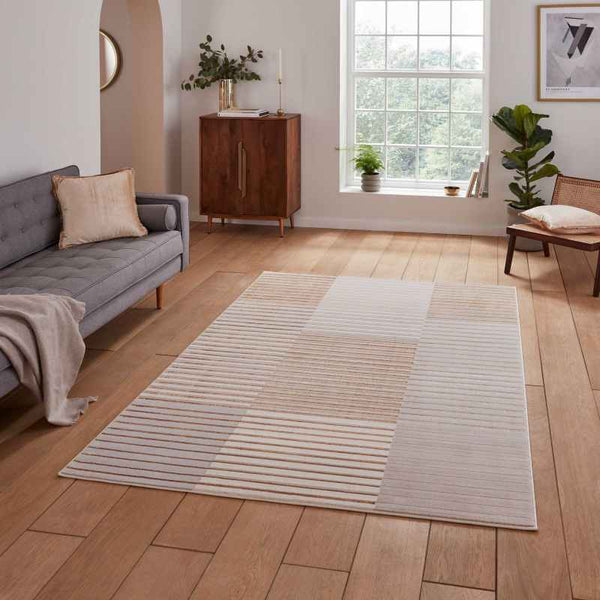 Apollo 2681 Modern Geometric Block Rugs in Bronze Grey – The Rug Seller