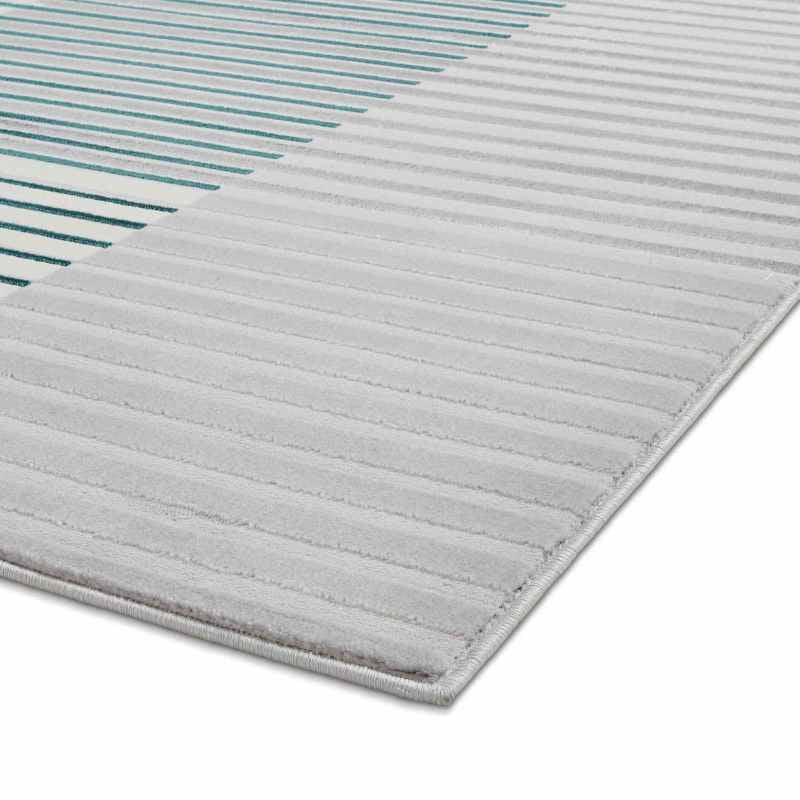 Apollo 2681 Modern Geometric Block Rugs in Grey Green