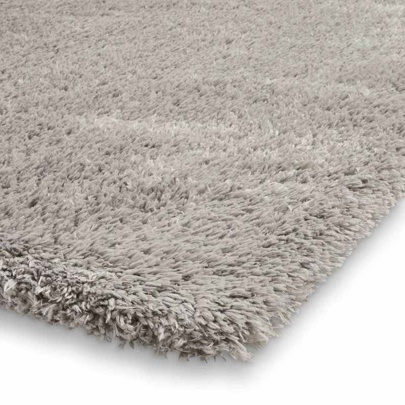 Solace 0961 Modern Plain Shaggy Rugs in Grey
