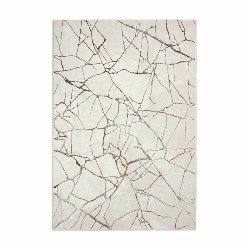Creation G2848 Abstract Rugs in Ivory Gold