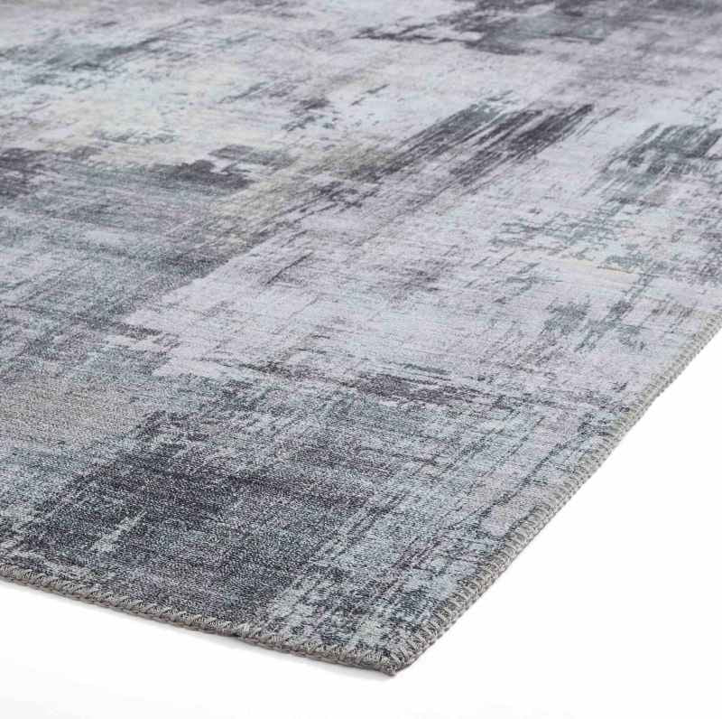 Rio G5536 Modern Distressed Abstract Rug in Grey