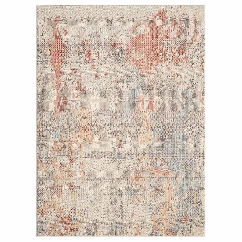 Alia 860GC Distressed Abstract Rugs in Beige Rose