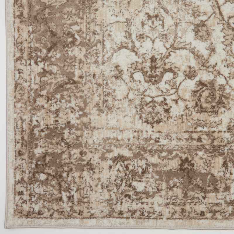 Vintage 865AC Traditional Border Medallion Rugs in Cream Light Beige