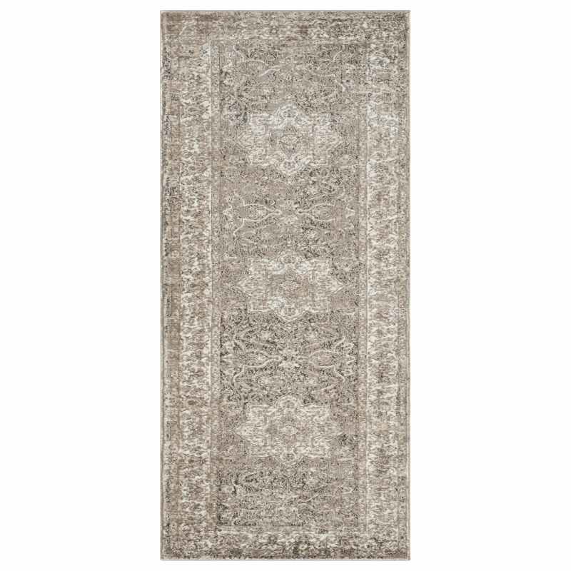 Vintage 865AC Traditional Border Motif Runner Rugs in Anthra