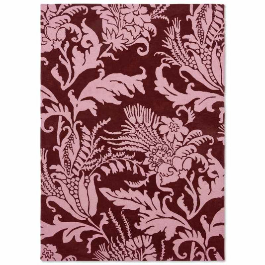 Baroque 162902 Wool Rugs by Ted Baker in Pink