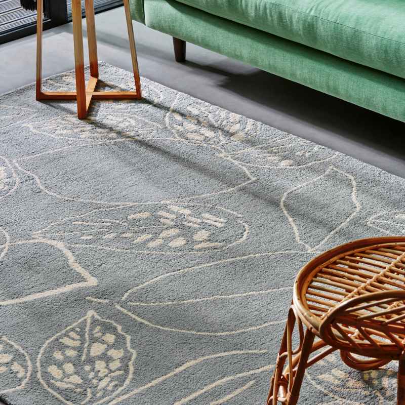 Orto 125404 Wool Rugs by Scion in Frost Grey