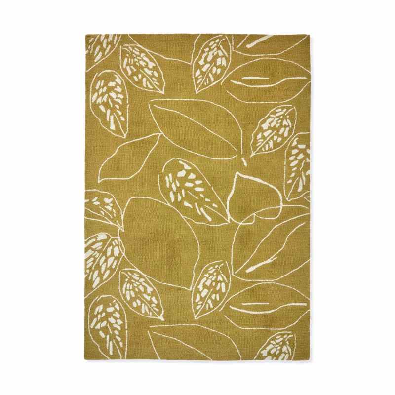 Orto 125406 Wool Rugs by Scion in Citrus Green