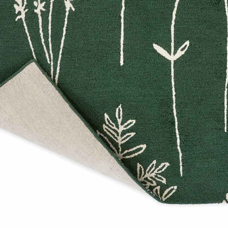 Stipa 126407 Wool Rugs by Scion in Forest Green