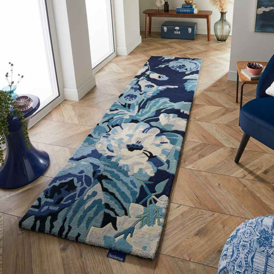 Stapleton Park Floral Wool Runner Rugs 45308 by Sanderson