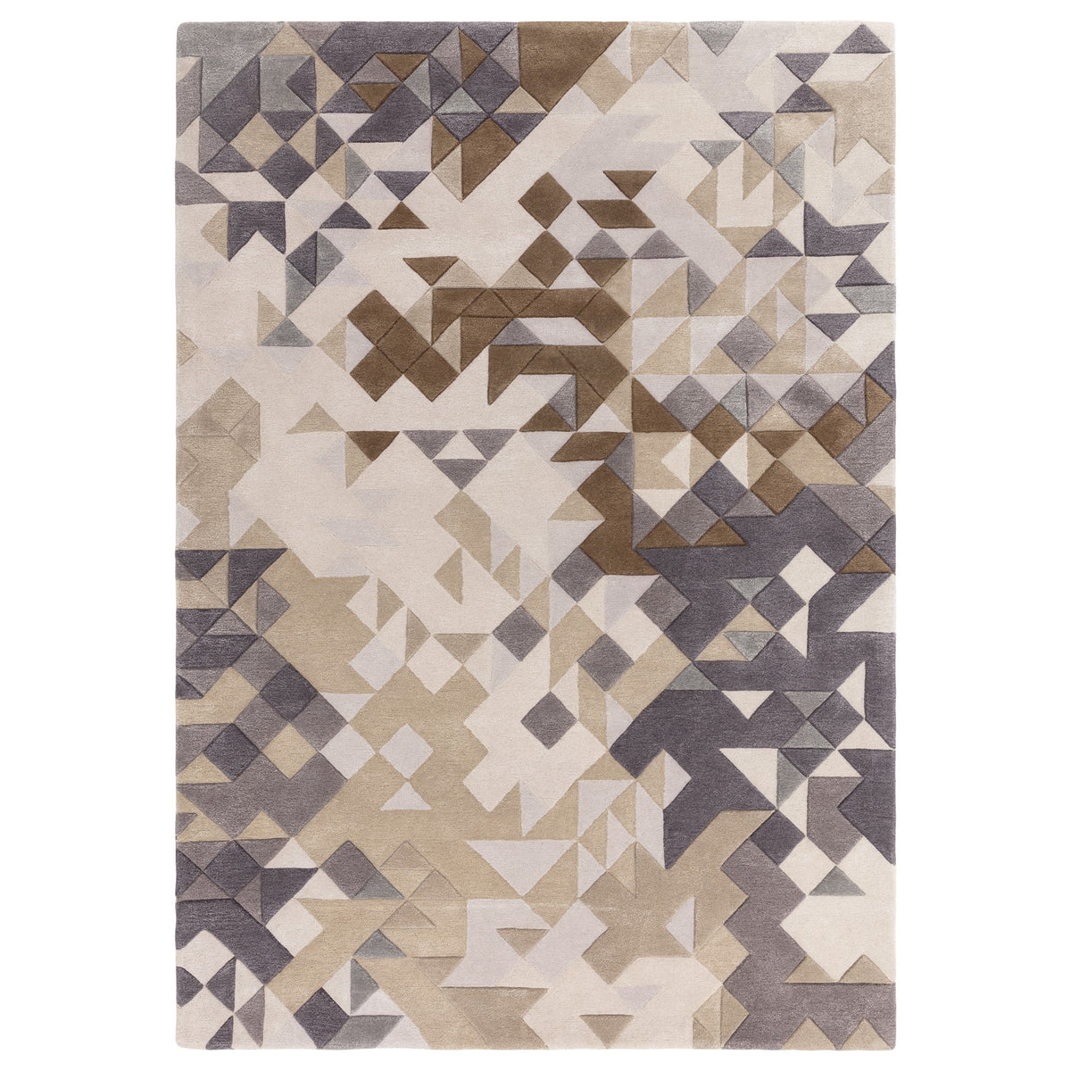 Enigma Rug Enigma Modern Carved 3D Wool Rugs in Grey Multi – The Rug Seller