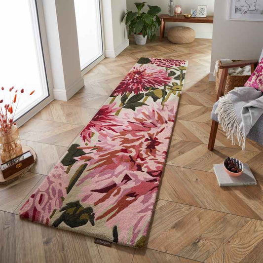 Dahlia 142402 Runner Rugs by Harlequin in Fuchsia Palm