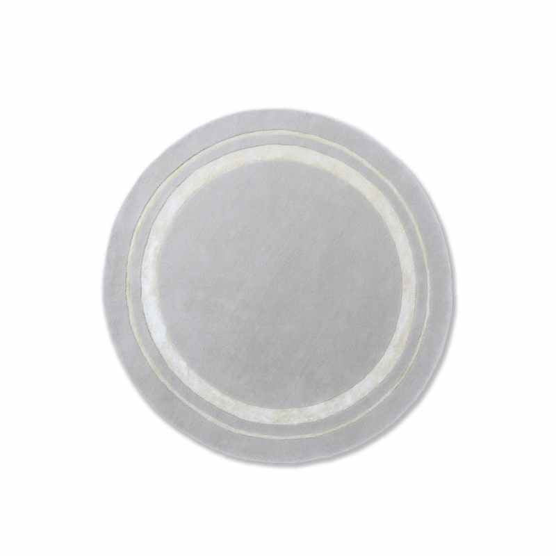 Redbrook 081804 Circle Rug by Laura Ashley in Silver Grey